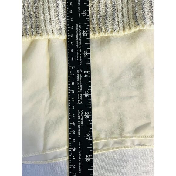 Lucky Brand Women's Metallic Silver Chevron Layered Tunic Sweater Large - Picture 8 of 9